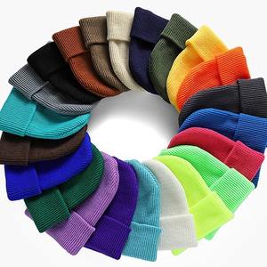 Bonnets en acrylique rayés unisexes, bonnets en tricot pour les voyages d'affaires, vente en gros, logo personnalisé, bonnet uni pas cher, bonnet chaud décontracté, bonnets d'hiver pour le ski - Product Image 6