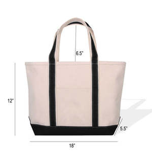 Initial Beach <b>Tote</b> Bag Eco-Friendly Cotton Fabric Recyclable Long Handle for Daily Use Advertising or Gift - Product Image 5