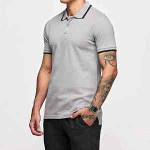 Classique Hommes Polo T-shirts Respirant Coton Tissu À Manches Courtes Casual D'été Style OEM Logo Personnalisé Fournisseur En Vrac - Product Image 3