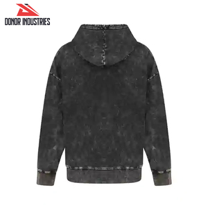 Top Selling Black Casual <b>Hoodies</b> New Arrivals High Quality Pullover Style Long Sleeve Acid Wash <b>Hoodies</b> - Product Image 3