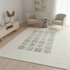 Tapis Erdenet Mongol 100% Laine Eco-Friendly Machine Made Carpet - Aurora Collection No:1 - Product Image 3