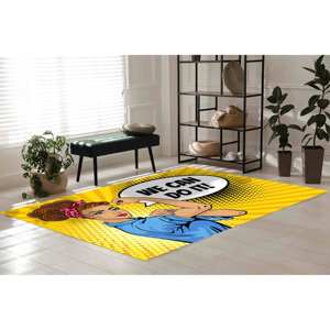 Alfombra Rosie the Riveter: Tapete de Cocina Estilo Pop Art, Decoración de Mujer Fuerte, Alfombra de Chenilla - Product Image 5