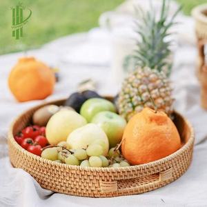 Juego de bandejas de ratán Tampa con asas para servir en fiestas, bodas, mesas de café, camas, cocina, Bandejas para servir al por mayor - Product Image 6