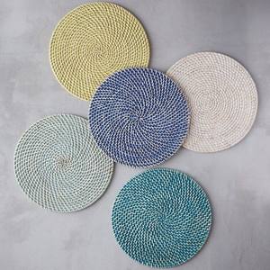 Manteles individuales teñidos para colorear, manteles de restaurante tejidos a mano de ratán, manteles individuales de colores ecológicos - Product Image 5