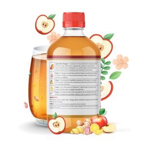 Cao cấp Apple <span class=keywords><strong>Cider</strong></span> dấm với tỏi gừng chanh mật ong & mẹ của dấm nguyên unfiltered unpasteurized sức khỏe suppleme - Product Image 2