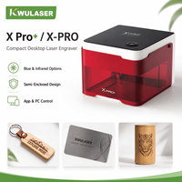 Machine de gravure laser de bureau compacte pour marquage de logos 3W 5W 10W 455nm 1W 1064nm avec contrôle WiFi par application, graveur laser rotatif pour bois et métal