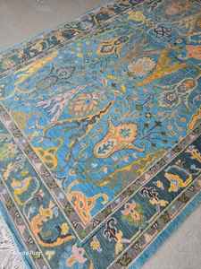 NOEUD RUG noué à la main laine de haute qualité Oushak traditionnel turc tapis de Style noeud pour salon chambre à coucher et enfants - Product Image 3