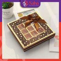 Boîte en papier personnalisée pour bonbons au chocolat biodégradable, gâteau de la Saint-Valentin, boîte cadeau de Noël, certifiée ISO 9001, étiquette personnalisée