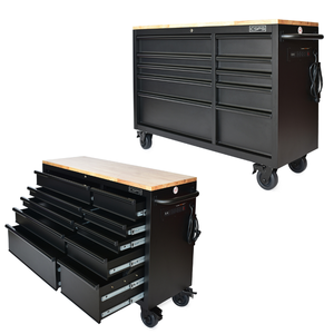 132cm 10-Drawer Power Coated Steel Tool Storage <b>Cabinet</b> Durable for Workshop Use in Mechanic <b>Garages</b> and Industrial Settings - Product Image 1