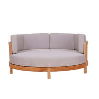 Muebles de Jardín con Diseño Moderno de Estilo Redondo Hechos de Madera de Teca Sólida de Indonesia