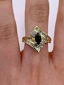 แหวนเพชรโมอิสอัญมณีสีเงิน925สำหรับงานหมั้นเพชร - Product Image 2