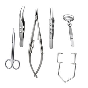 Ensemble d'instruments ophtalmiques en acier inoxydable, instruments chirurgicaux pour la chirurgie oculaire, qualité médicale, réutilisables, OEM, vente en gros, export - Product Image 1