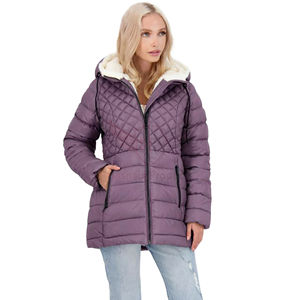 Hot Selling Women's Winter Coat Long Parka <b>with</b> Windproof Collar Hood <b>Fleece</b> <b>Lining</b> Breathable Fur Decorated From Pakistan - Product Image 4