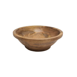 Tazón de fruta de forma redonda de madera de color natural, acabado marrón para mesa, hogar y hoteles, comida y aperitivos, cuencos para servir hechos a mano - Product Image 4