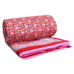 La más nueva tendencia india tradicional bloque de mano impreso algodón orgánico gasa Dohar tamaño Queen mantas suave para venta al por mayor - Product Image 1