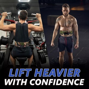 Ceinture de musculation en cuir respirant à boucle à levier camouflage, dernière conception, vente chaude, personnalisable, robuste, pour la compression et l'entraînement - Product Image 5