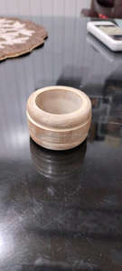 Anneaux de serviette en bois colorés, faits à la main, imprimés, modernes, de style indien, pour la décoration de table, mariages, fêtes, logo personnalisé disponible. - Product Image 5