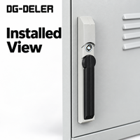 Serrure à tige en alliage de zinc MS830 7035 grise pour porte d'armoire industrielle avec clé pour coffret électrique