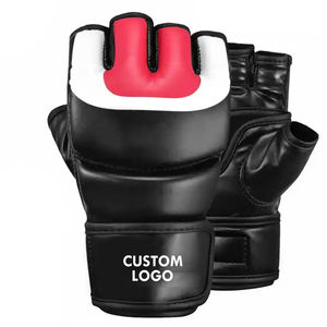 ถุงมือ MMA รุ่นล่าสุด ปี 2026 ขายส่ง แบบครึ่งนิ้ว ปิดด้วยแถบตีนตุ๊กแก ระบายอากาศ ซับเหงื่อ หนัง PU ปรับแต่งได้ ถุงมือชกมวย - Product Image 1
