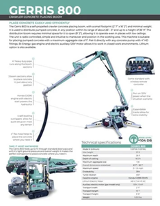 Pompe à béton économique et robuste IMER GERRIS 800 Spider Boom Pumps - Product Image 3