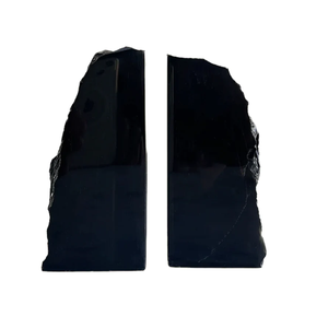 Sujetalibros de obsidiana negra de alta calidad, material de piedra preciosa, piedra natural, mineral en bruto, cristal para decoración, mayorista. - Product Image 6