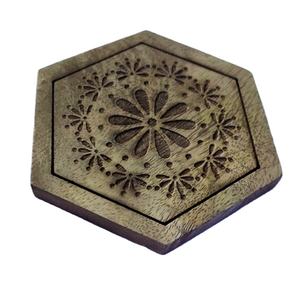 Sous-verres en bois naturel pour boissons Logo vintage personnalisé Sous-verres en bois Vaisselle Tapis Tampons antidérapants Sous-verres pour thé Ustensiles de cuisine - Product Image 4
