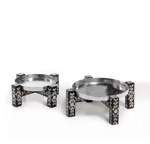 Soportes para servir pasteles decorativos de metal y nácar de último diseño altamente duraderos y superventas - Product Image 1