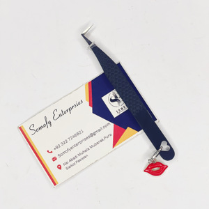 Marque privée professionnelle 90 degrés breloque pour les lèvres Volume russe pince à épiler antistatique pince à épiler durable en acier inoxydable - Product Image 4