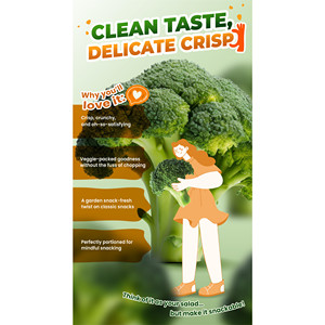 Signature Market Broccoli Crunch Pops 55g Snacks végétaux croustillants et nutritifs - Product Image 4