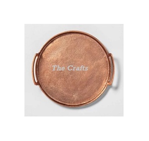 Bestest Design Copper Serving Tray For Hotel Accessories Highest Quality Decorative Serving Food Tray In India - Product Image 1