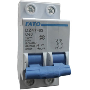 เบรกเกอร์วงจร FATO DZ47-63 2P C40 400V 50Hz IEC60898-1 GB10963.1 - Product Image 1