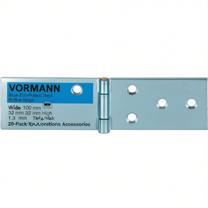 Charnières de table en acier zingué bleu VORMANN, largeur 100 mm, hauteur 32 mm, épaisseur 1,3 mm, lot de 20, pour décorations de table et accessoires - Product Image 3