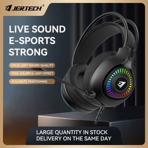 Casque de jeu JERTECH HG01 avec microphone filaire USB, écouteurs LED, accessoires personnalisés pour téléphone, suppression du bruit - Product Image 2