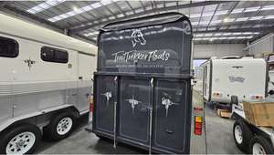 New TrailTrekker 2-Horse Straight Load Float 2HSL-3275 Steel Horse <b>Trailer</b> with 2 Axles for Container Use - Product Image 5