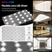 Feuille lumineuse LED flexible à 32 LED Uniform Glow avec lentille DC24V Ra>90, grandes feuilles LED rétroéclairées personnalisées pour rétroéclairage de pierre et de verre