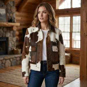 Nouvelle veste en cuir véritable et en toile de style respirant et tendance 2026, vente chaude, veste personnalisée avec logo pour hommes - Product Image 3