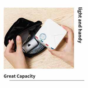 Bolsa de almacenamiento multifunción de terciopelo negro portátil para cosméticos y joyas de papelería - Product Image 3