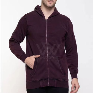 เสื้อฮู้ดผู้ชายซักกรดแบบมีซิป - Product Image 1