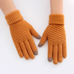 Guantes de punto de invierno para pantalla táctil, guantes de punto térmico de lana cálida para hombres y mujeres, calentadores de manos suaves y elásticos para clima frío - Product Image 3