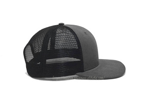 Chapeaux de camionneur uni de logo personnalisé de haute qualité en tissu de toile de maille gris/noir Style de mode pour le cyclisme en gros Vietnam - Product Image 5