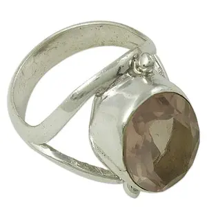 925 Silver Smoky Quartz <b>Statement</b> <b>Ring</b> for Women Handmade Boho Fine Jewelry with Rhodium Plating Topaz Gemstone <b>Ring</b> - Product Image 2