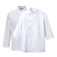 Pakaian seragam koki kualitas tinggi, pakaian koki musim panas, desain kustom, pakaian memasak, seragam koki kualitas tahan lama, putih atau hitam