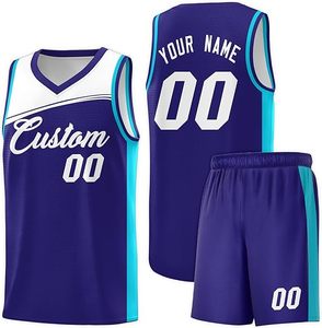 Maillots de basket-ball personnalisés pour hommes et femmes, ensemble de shorts, confortables, respirants, à double face, uniformes de basket-ball réversibles à séchage rapide - Product Image 1