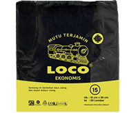 Bolsa de Plástico PE Económica Negra LOCO 15x30 Reutilizable, Resistente y Práctica para Supermercado y Almacenamiento Diario