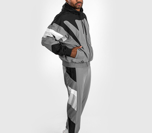 Conjunto Deportivo de Invierno para Hombre 2026, Calidad Premium, Ecológico, Chaqueta Cortavientos con Cierre y Pantalones Deportivos de Nailon, Tallas Grandes, Diseño con Parches - Product Image 1