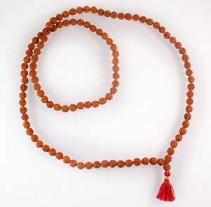 Fabriqué au cœur de l'Inde Rudraksha Mala 109 perles naturelles de l'Himalaya Rudraksha graines perles de prière poignet Mala taille 9 mm - Product Image 5