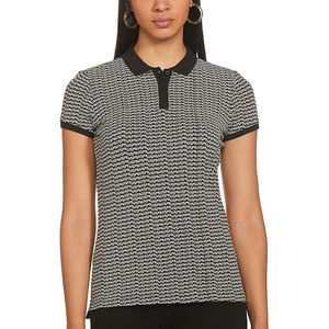 Logotipo estampado personalizado media manga algodón señoras para Polo camisa de mujer estilo casual tamaño regular media manga para polos - Product Image 1