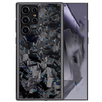 Nouvelle coque de téléphone en fibre de carbone, design sportif, antichoc, peinte aux UV, pour téléphones mobiles S25/S24/S23/S22 Ultra