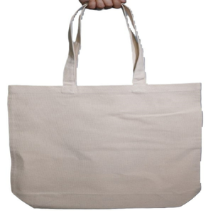 Sac fourre-tout 100% coton écologique grand sac d'épicerie robuste et réutilisable et de plage avec une poignée supérieure Options personnalisables - Product Image 2