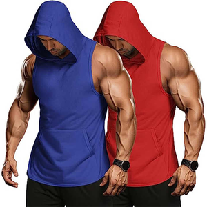 High Demand Breathable Men Workout Hooded Tank Tops Bodybuilding Muscle Cut Off T Shirt <b>Sleeveless</b> Gym <b>Hoodies</b> - Product Image 3